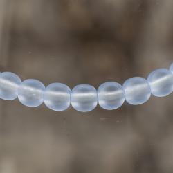 Frostad glaspärla 4 mm, Ljusblå (60st)