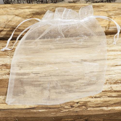 Tygpåse organza 15x20 cm, Vit (st)