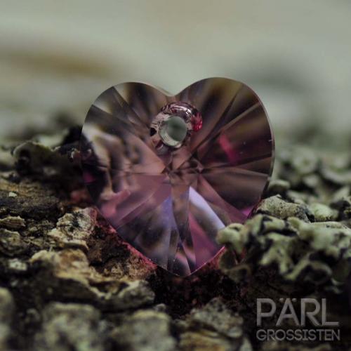 Swarovski hjärta, Rose 10 mm (st)