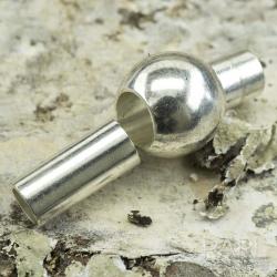 Magnetlås med kula Silverpläterad 925 16x8 mm (st)