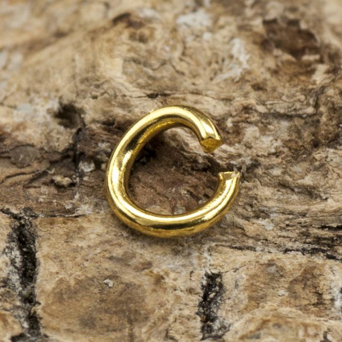 Ring ppningsbar 4 mm, Guldfrg (50st)