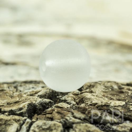 Frostad glaspärla 6 mm, Vit (40st)