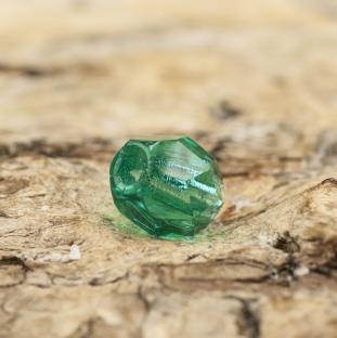 Glaspärla facetterad 3,5x4 mm, Havsgrön (30st)