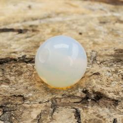 Pärla Opalite 8 mm, Vit (10st)
