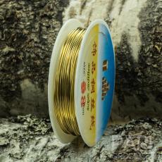 Koppartråd 0,8 mm, Guldfärg (3 m)