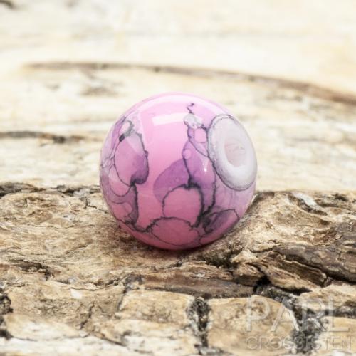 Glaspärla spraymålad 8 mm, Rosa (20st)