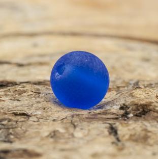 Frostad glaspärla 6 mm, Blå (40st)