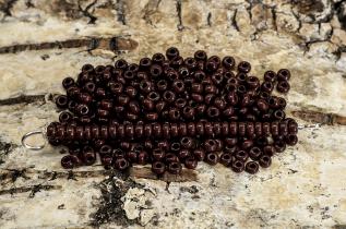 Seed Beads opak 2,6 mm, Mörkbrun (20g)