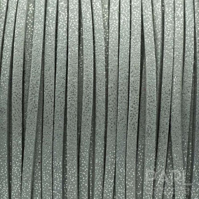Band mockaimitation Eco 3x1,5 mm, Silver (meter)
