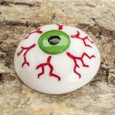 Cabochon &Ouml;ga 25 mm, Vit/Gr&ouml;n/R&ouml;d (st)