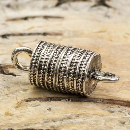 Magnetlås Räfflad 8x19 mm, Platinafärg (st)