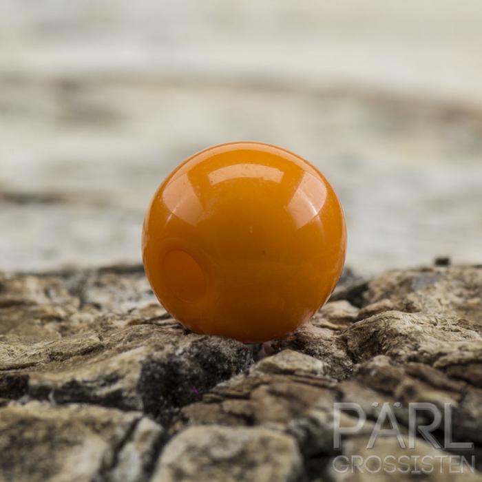 Rund akrylprla 6 mm, Orange (50st)