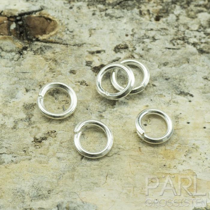 Ring ppningsbar 4 mm, Silverfrg (50st)