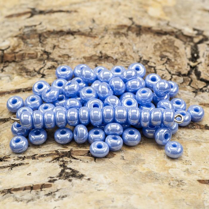 Seed Beads opak lustered 5 mm, Ljusbl (20g)