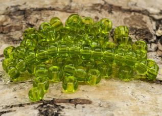Seed Beads transparent 5 mm, Lime (20g)