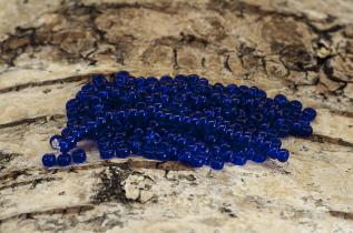 Seed Beads transparent 2,6 mm, Blålila (20g)