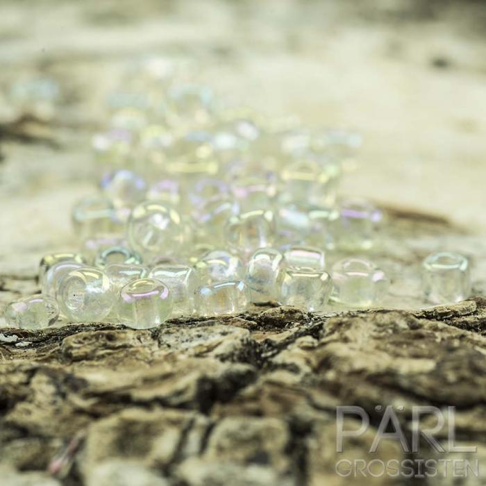 Seed bead transparent rainbow 3 mm, Klar (20gr)