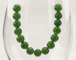 Pärla Malaysia jade 8 mm, Mörkgrön (5st)