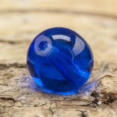 Glaspärla rund 8 mm, Mörkblå (20st)
