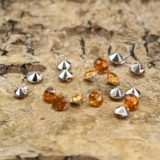 Strass-sten 3x2 mm, Orange (ca 100st)