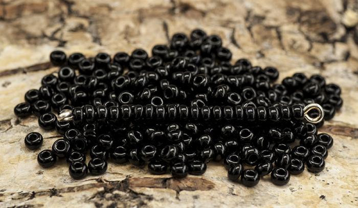 Seed Beads opak 2,6 mm, Svart (20g)
