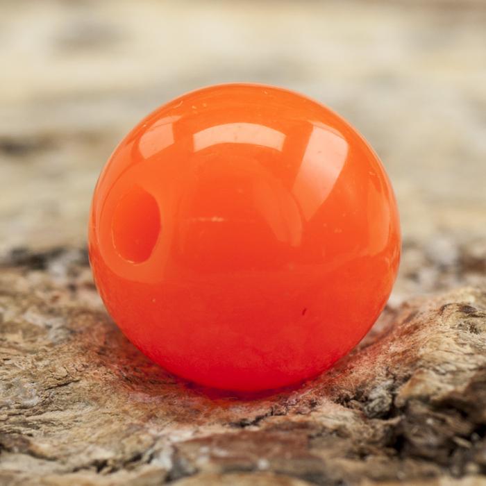 Rund akrylprla 8 mm, Orange (30st)