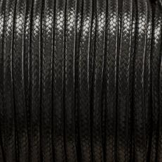 Vaxad polyestertråd Eko 3mm, Svart (meter)
