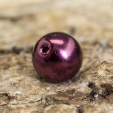 Vaxad glaspärla 6 mm, Bordeaux (40st)