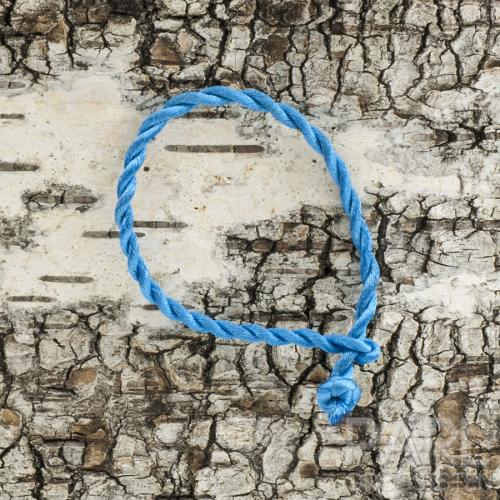 Armband Snodd polyester 19,5 cm, Blå (st)