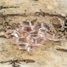 Glaspärla Båge 13,5x6 mm, Rosa (10st)