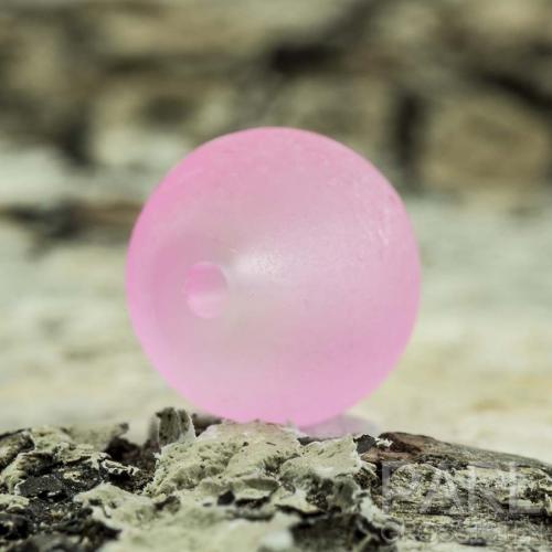 Frostad glaspärla 8 mm, Rosa (20st)
