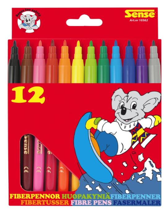 Fiberpennor (12 st)