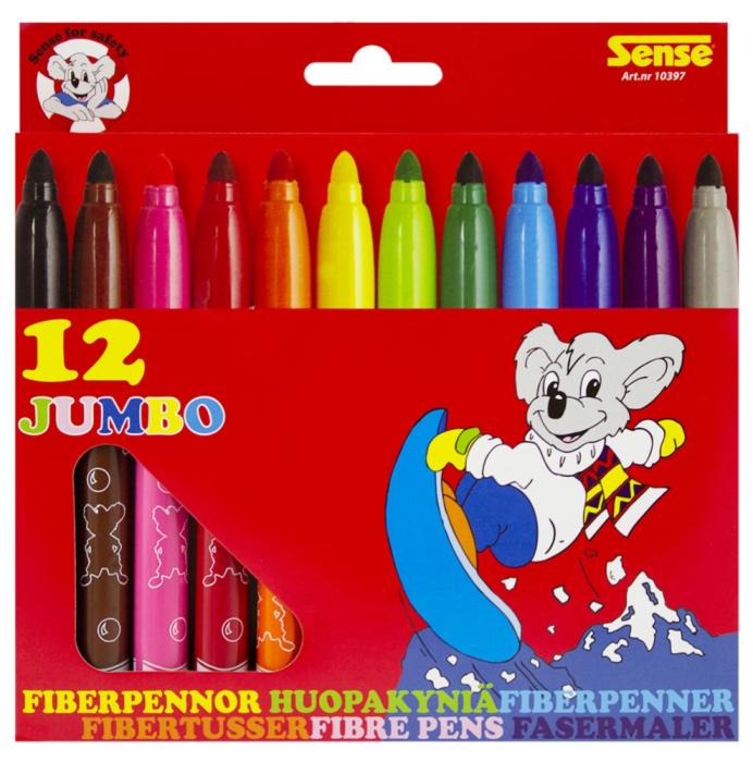 Fiberpennor Jumbo (12 st)