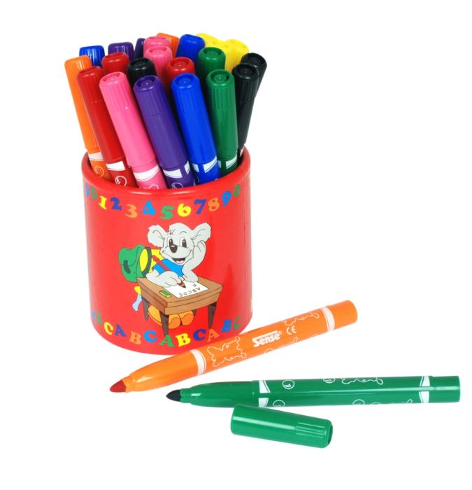 Fiberpennor Jumbo i burk (24 st)