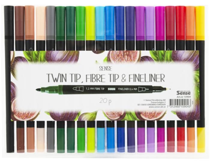 Fiberpennor Fineliner (20 st)