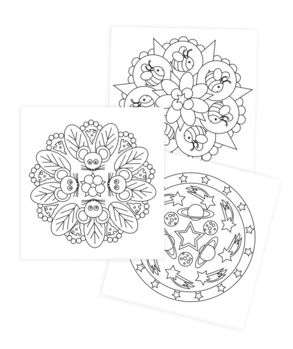 Målarbok Mandala 24 ark