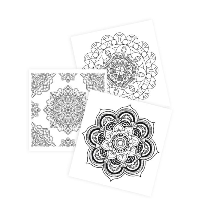 Målarbok Mandala, fria former