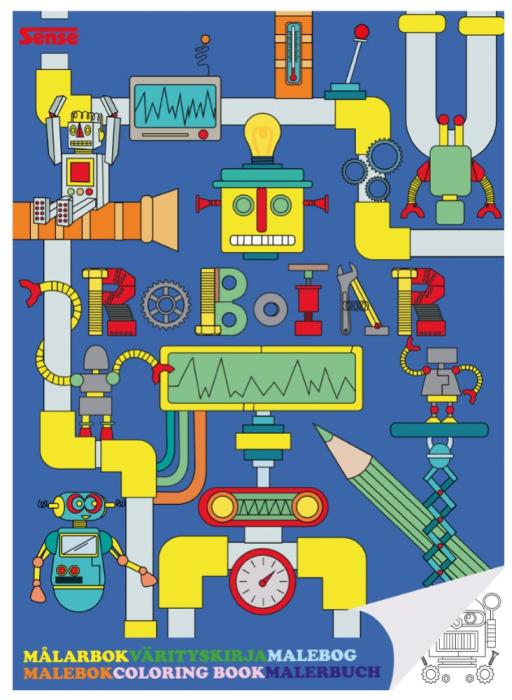 Målarbok Robotar