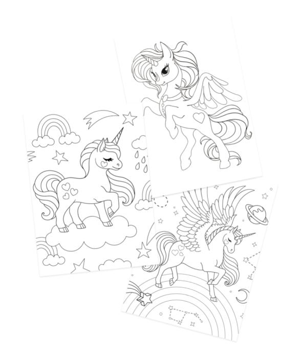 Målarbok Unicorn 36 ark