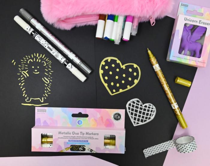 Markers Metallic Dubbelspets (3 st)