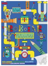 Målarbok Robotar