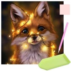 Diamond Painting Canvas 30 x 40 cm, R&auml;v med lampor