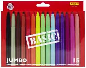 Fiberpennor Basic Jumbo (15 st)