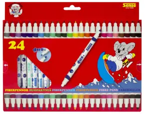 Fiberpennor Dubbelspets (24 st)