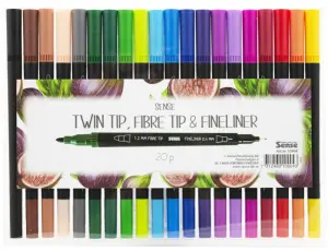 Fiberpennor Fineliner (20 st)