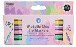 Markers Metallic Dubbelspets (6 st)
