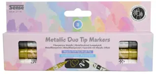 Markers Metallic Dubbelspets (3 st)