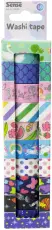 Washitejp olika färger & mönster, Färgmix (10 st)