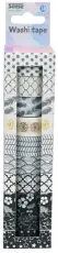 Washitejp svart, vit & metall (10 st)