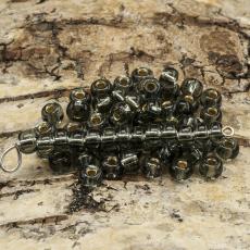 Seed Beads silverlined 5 mm, Mörkgrå (20g)